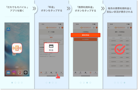ご利用料金・支払い状況の確認方法